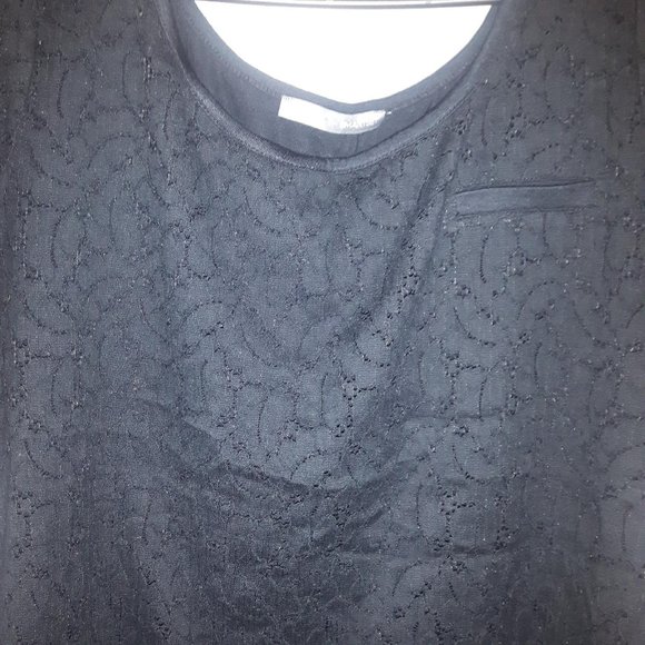 💥3/$25💥 Smartset Black Laced Top Shirt T-Shirt Blouse size XL - Picture 3 of 7